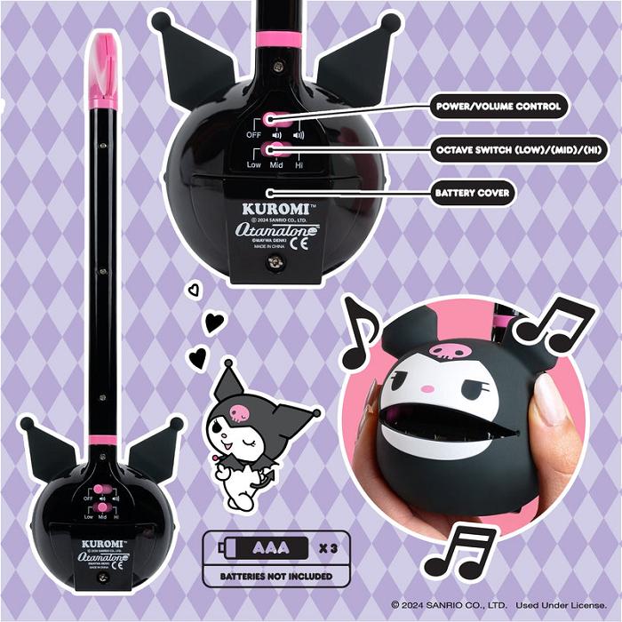 Black Hello Kitty Kuromi Otamatone Musical Toy | CA_HK57251