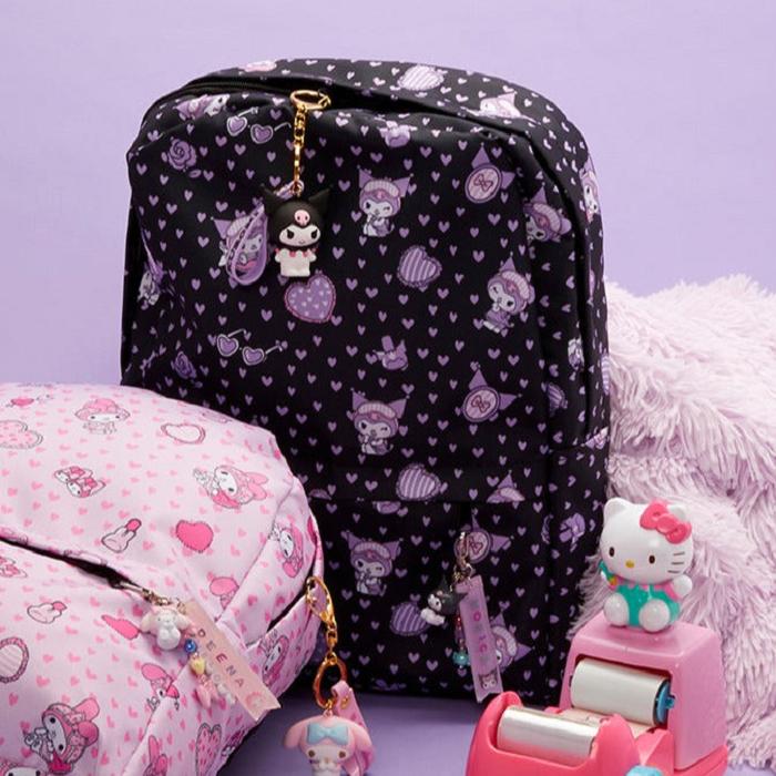 Black Hello Kitty Kuromi Sleepover All-Over Print | CA_HK24038