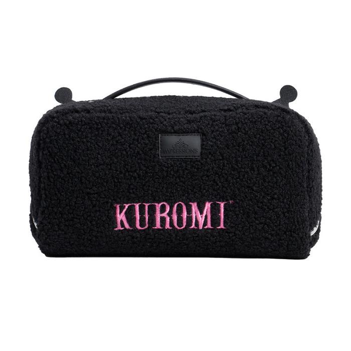 Black Hello Kitty Kuromi x Impressions Vanity Unfold Travel Bag | CA_HK48023