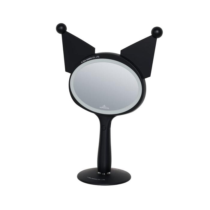 Black Hello Kitty Kuromi x Impressions Vanity LED Handheld Mirror | CA_HK51770