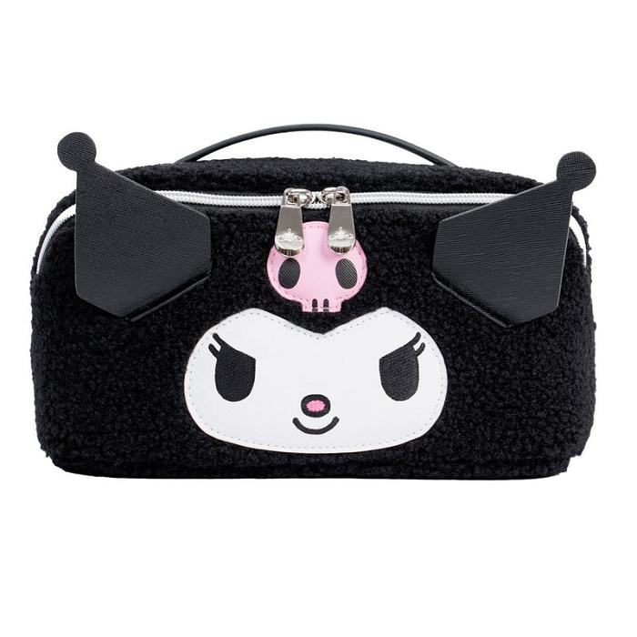 Black Hello Kitty Kuromi x Impressions Vanity Unfold Travel Bag | CA_HK43935