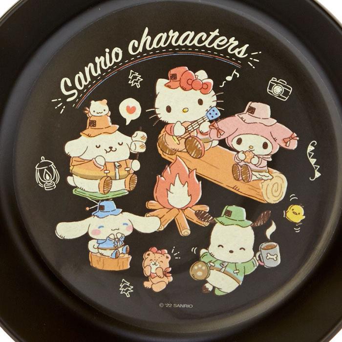 Black Hello Kitty Sanrio Characters Melamine Skillet Plate (Cute Camp Series) | CA_HK58487