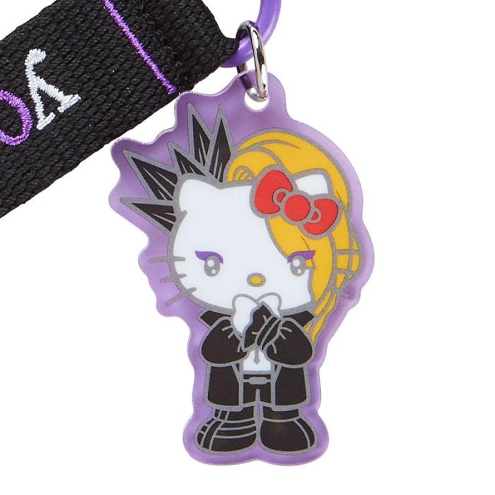 Black Hello Kitty Yoshikitty Logo Keychain (Sanrio Character Award Series) | CA_HK30233