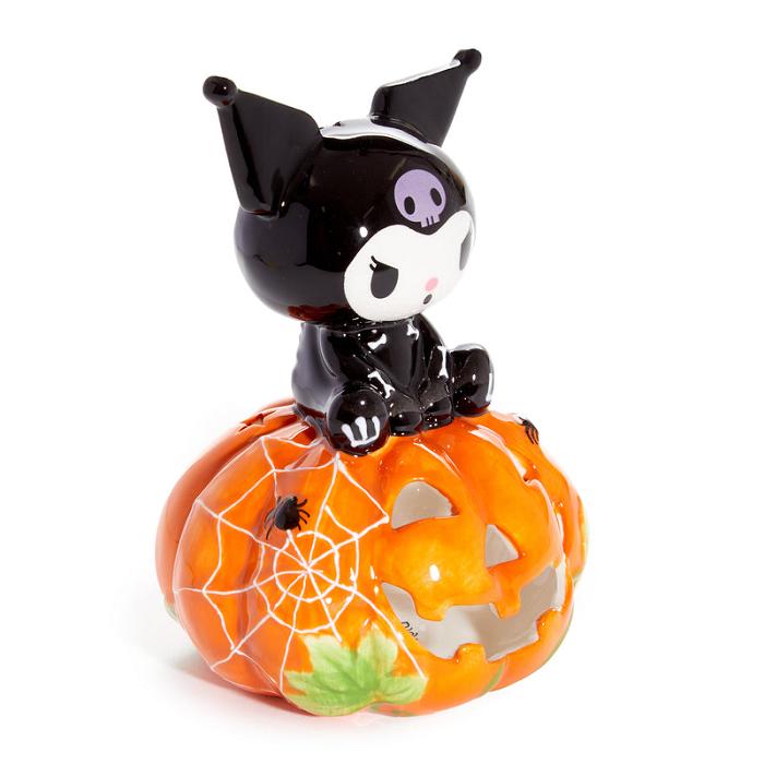 Black / Orange Hello Kitty Kuromi Skeleton Ceramic Tealight Holder | CA_HK95393