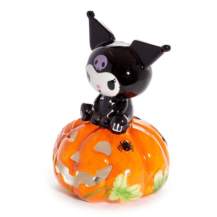 Black / Orange Hello Kitty Kuromi Skeleton Ceramic Tealight Holder | CA_HK95393