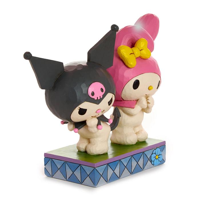 Black / Pink Hello Kitty Kuromi and My Melody Figurine (Jim Shore Sanrio Collection) | CA_HK44244