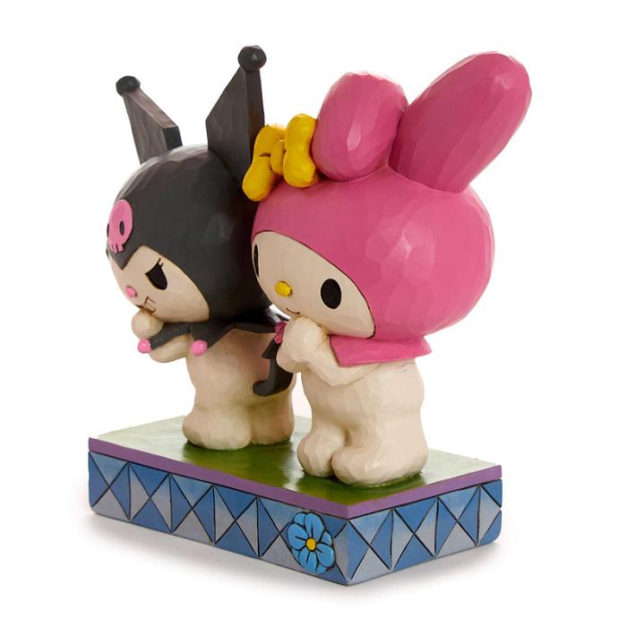 Black / Pink Hello Kitty Kuromi and My Melody Figurine (Jim Shore Sanrio Collection) | CA_HK44244