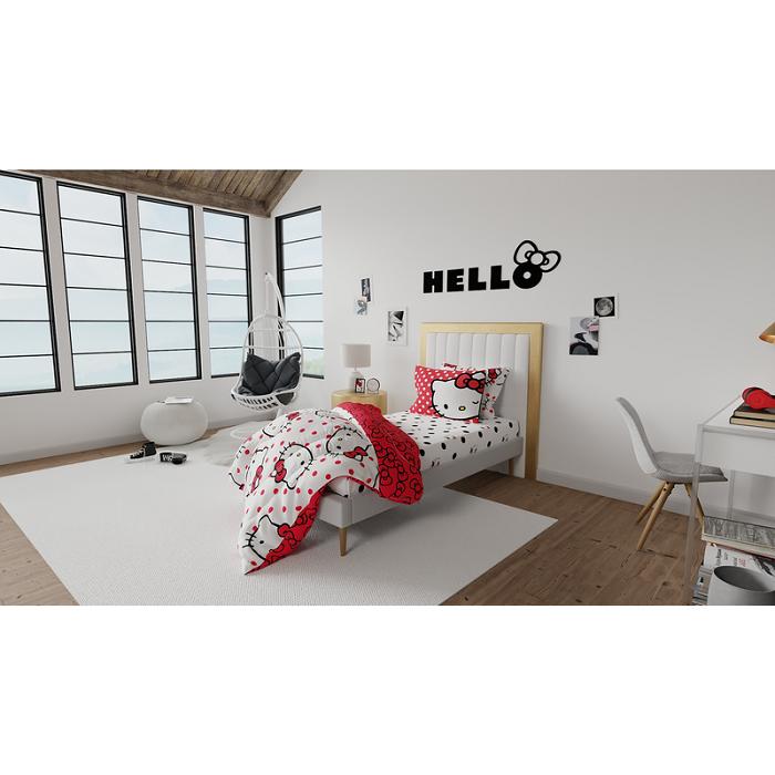 Black / White Hello Kitty Hello Kitty Polka Dot Party Bedding Set | CA_HK53319