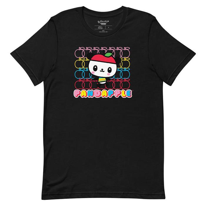 Black / White / Blue / Green Hello Kitty Pandapple Apple Fever Tee | CA_HK33162