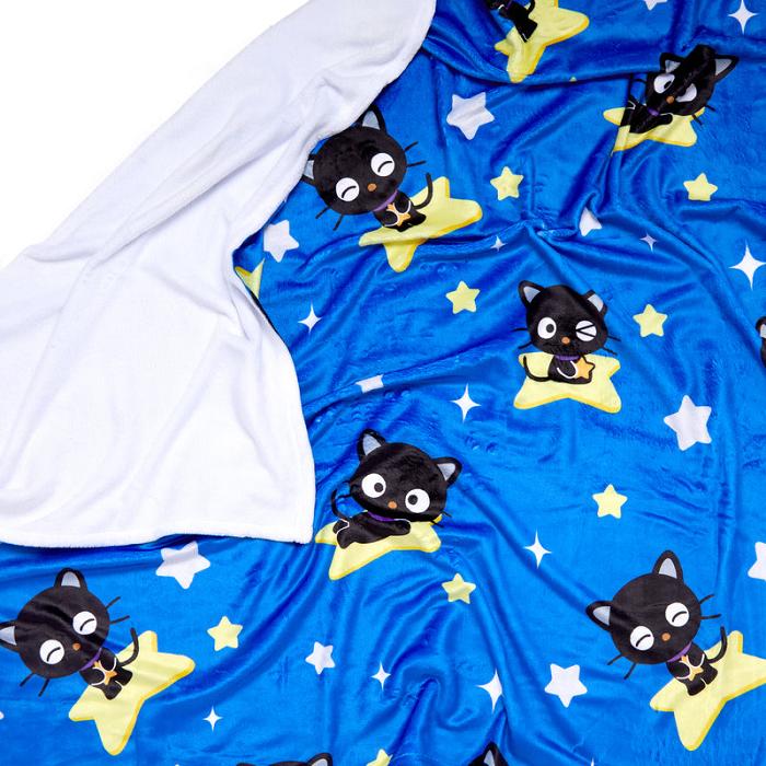 Blue Hello Kitty Chococat Starry Night Throw Blanket | CA_HK79965