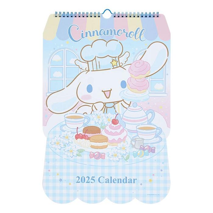 Blue Hello Kitty Cinnamoroll 2025 Die-Cut Wall Calendar | CA_HK15625