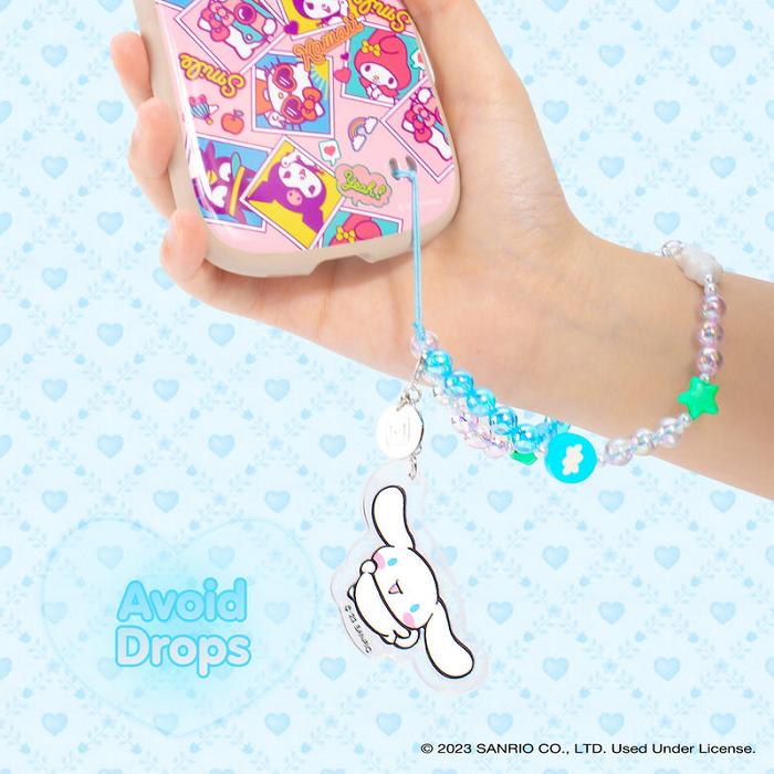 Blue Hello Kitty Cinnamoroll Beaded Charm Mobile Phone Wrist Strap | CA_HK62693