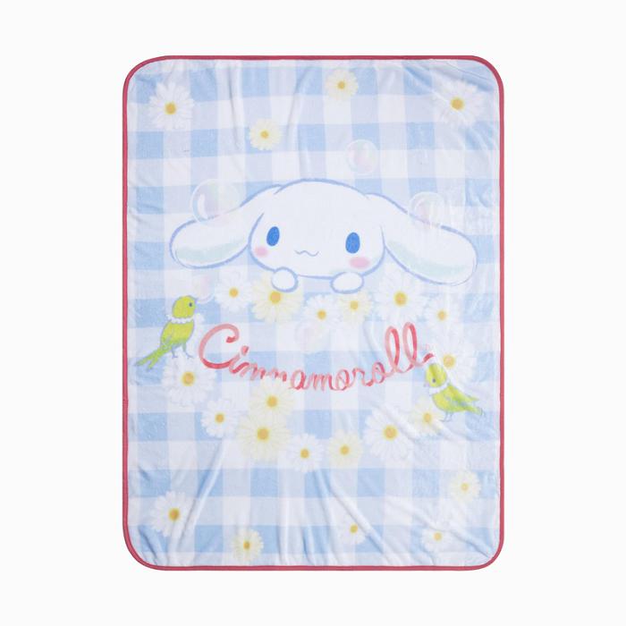 Blue Hello Kitty Cinnamoroll Blue Gingham Throw Blanket | CA_HK67162