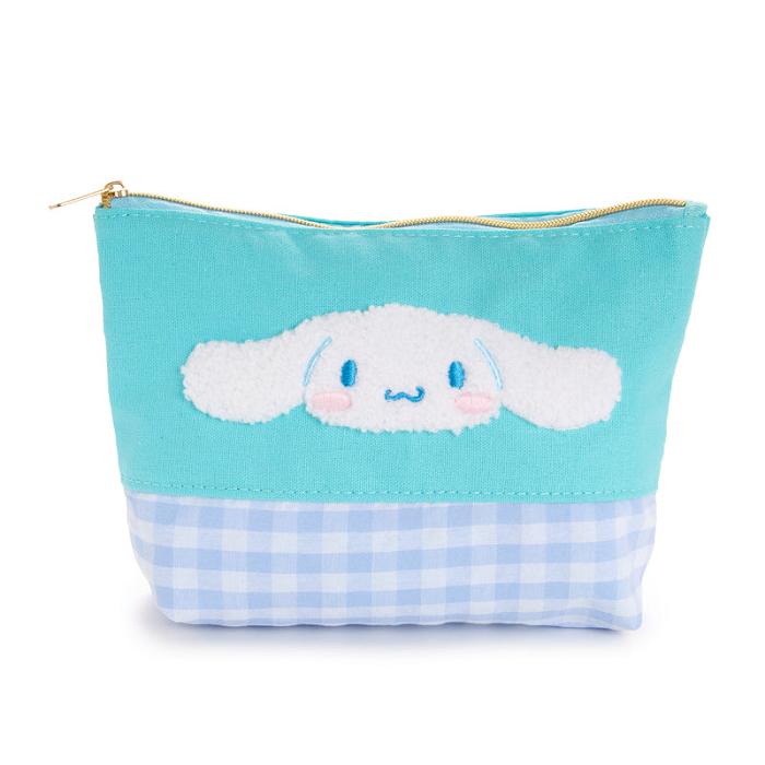 Blue Hello Kitty Cinnamoroll Chenille Gingham Zipper | CA_HK79811