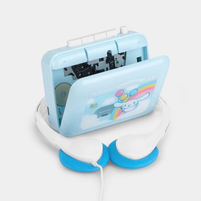 Blue Hello Kitty Cinnamoroll Classic CP-81 Portable Cassette Player | CA_HK39261