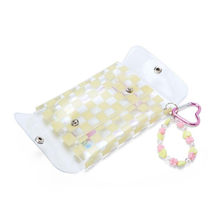 Blue Hello Kitty Cinnamoroll Clear Snap Mini Pouch (Pastel Check Series) | CA_HK53676