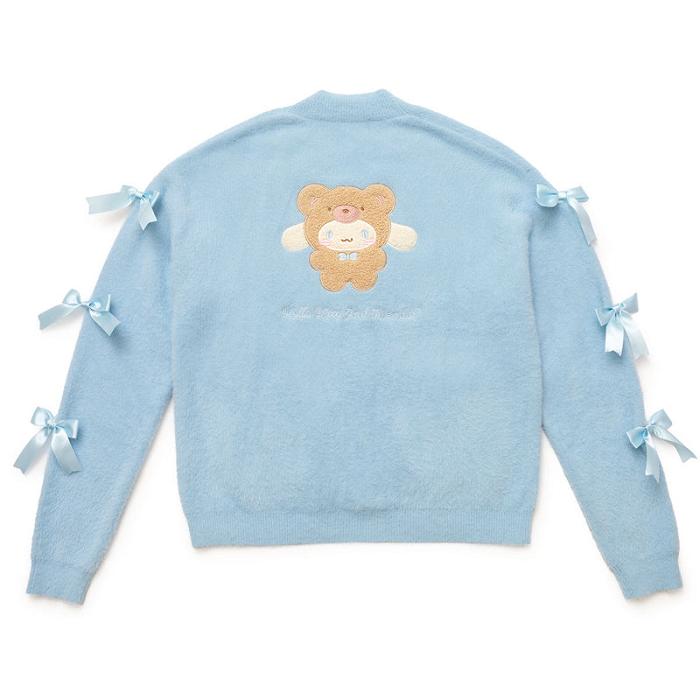 Blue Hello Kitty Cinnamoroll Cozy Kuma JapanLA Cardigan | CA_HK38323