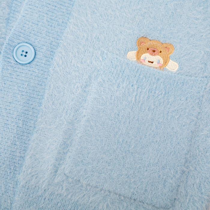 Blue Hello Kitty Cinnamoroll Cozy Kuma JapanLA Cardigan | CA_HK38323