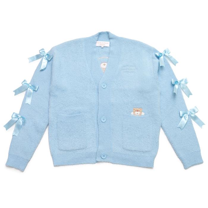 Blue Hello Kitty Cinnamoroll Cozy Kuma JapanLA Cardigan | CA_HK38323