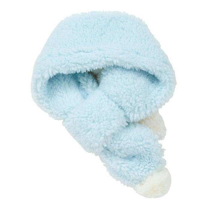 Blue Hello Kitty Cinnamoroll Cozy Sherpa Kids Wrap Scarf | CA_HK63784