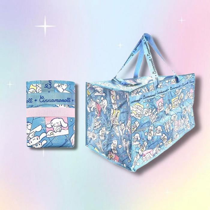 Blue Hello Kitty Cinnamoroll Foldable Storage Bag | CA_HK58696