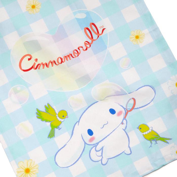 Blue Hello Kitty Cinnamoroll Gingham Floral Kitchen Towel Set | CA_HK28013