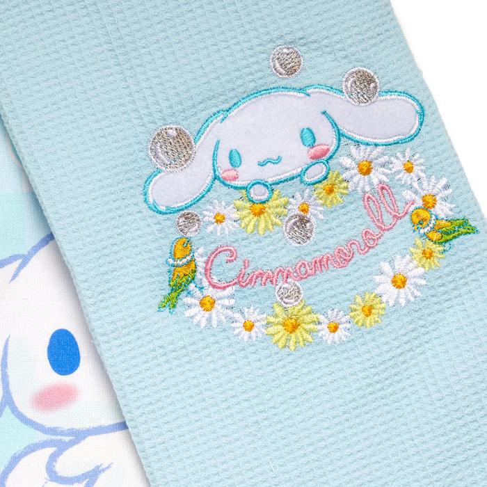 Blue Hello Kitty Cinnamoroll Gingham Floral Kitchen Towel Set | CA_HK28013