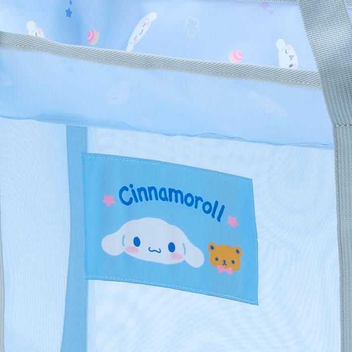 Blue Hello Kitty Cinnamoroll Mesh Storage Tote (Large) | CA_HK46658