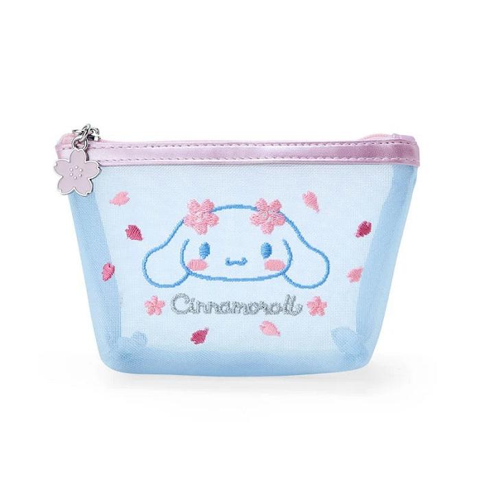 Blue Hello Kitty Cinnamoroll Mesh Zipper (Pink Sakura Series) | CA_HK32686