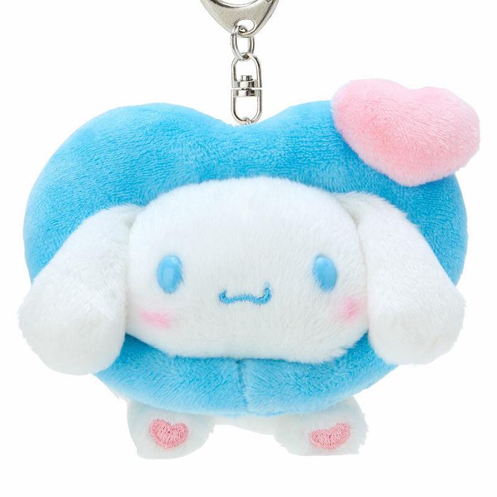 Blue Hello Kitty Cinnamoroll Plush Mascot Keychain (Big Heart Series) | CA_HK34121