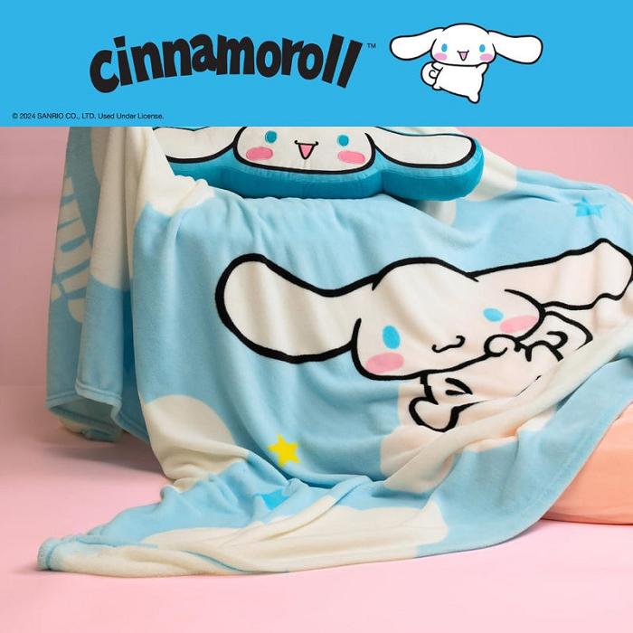 Blue Hello Kitty Cinnamoroll Wish Upon A Star Throw Blanket | CA_HK59169