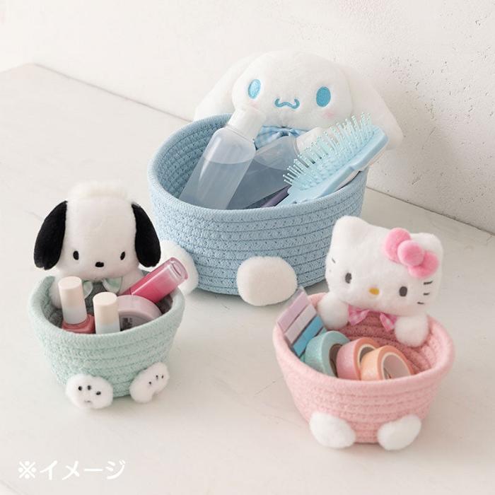 Blue Hello Kitty Cinnamoroll Woven Rope Storage Basket (Multi) | CA_HK89048