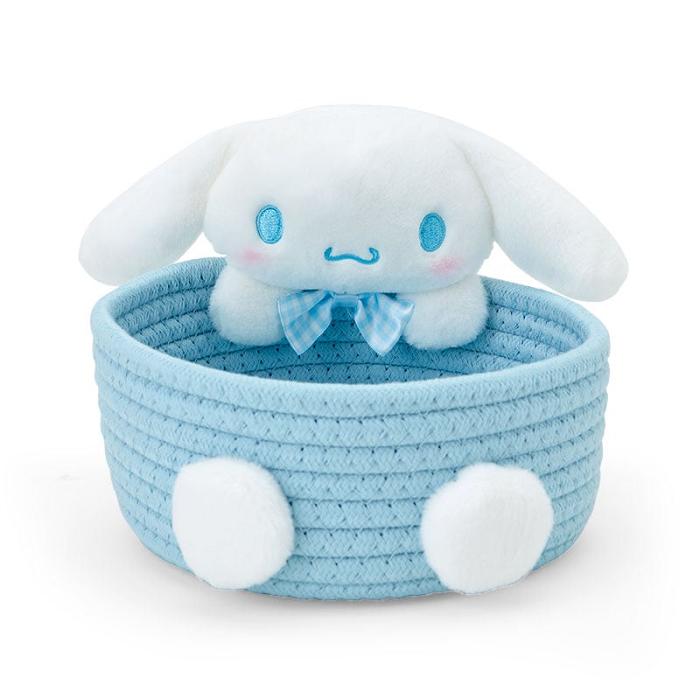 Blue Hello Kitty Cinnamoroll Woven Rope Storage Basket (Multi) | CA_HK89048