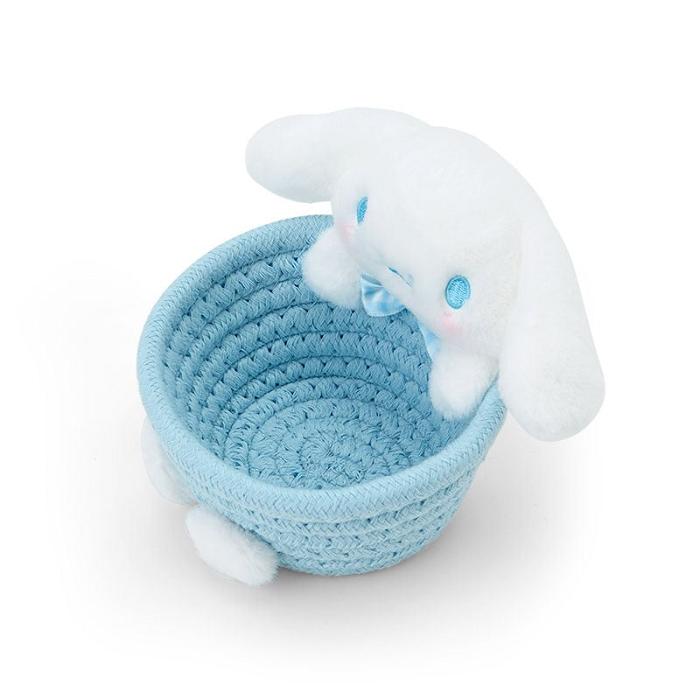 Blue Hello Kitty Cinnamoroll Woven Rope Storage Basket (Multi) | CA_HK89048