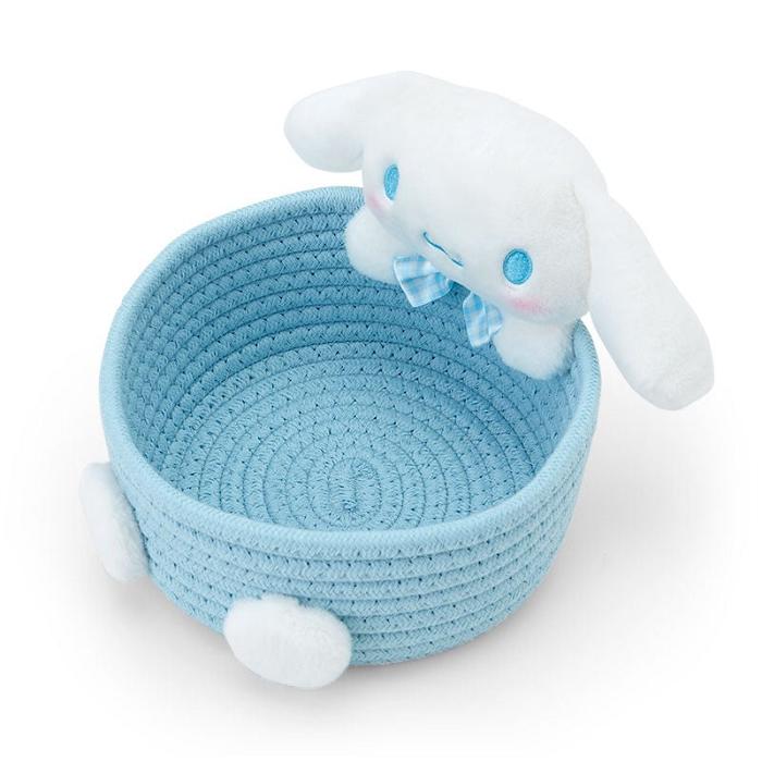 Blue Hello Kitty Cinnamoroll Woven Rope Storage Basket (Multi) | CA_HK89048