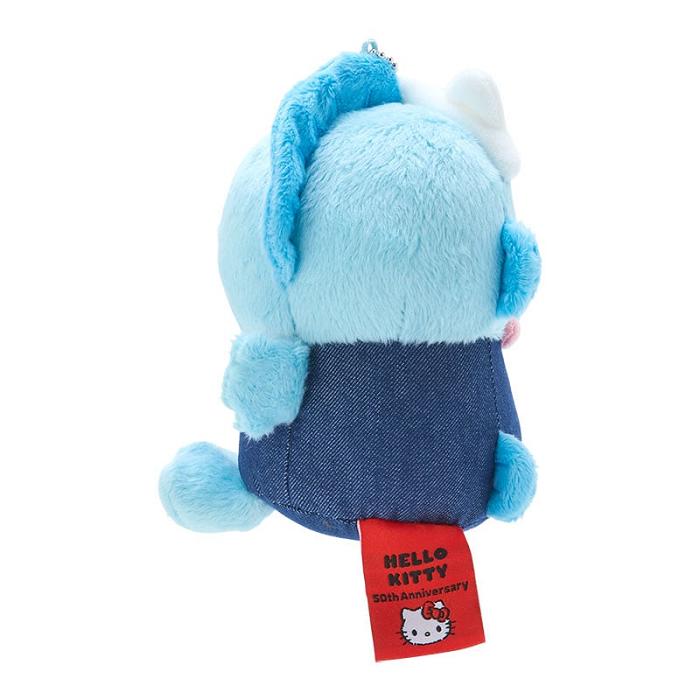 Blue Hello Kitty Hangyodon Mascot Keychain Plush (Hello, Everyone! Series) | CA_HK61778