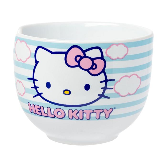 Blue Hello Kitty Hello Kitty Ceramic Ramen Bowl and Chopstick Set (Clouds) | CA_HK86029