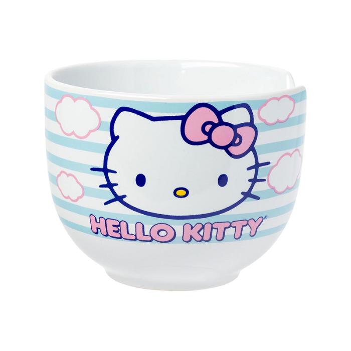 Blue Hello Kitty Hello Kitty Ceramic Ramen Bowl and Chopstick Set (Clouds) | CA_HK86029