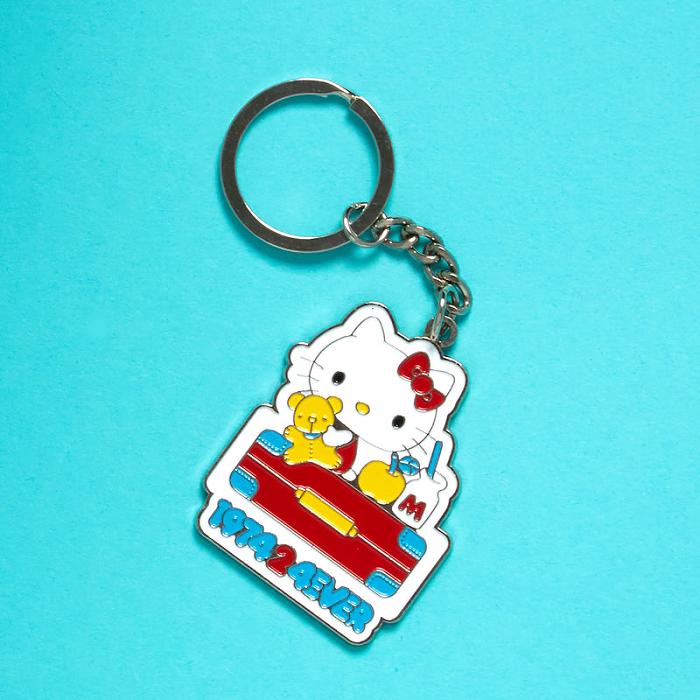 Blue Hello Kitty Hello Kitty Friends Around The World 45th Anniversary Enamel Keychain | CA_HK41681