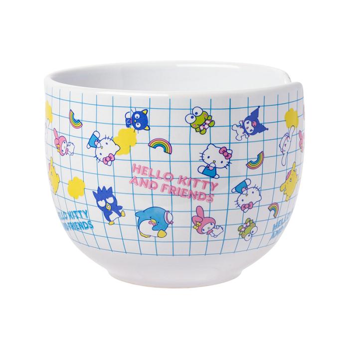 Blue Hello Kitty Hello Kitty and Friends Ceramic Ramen Bowl and Chopstick Set (Color Grid) | CA_HK79922