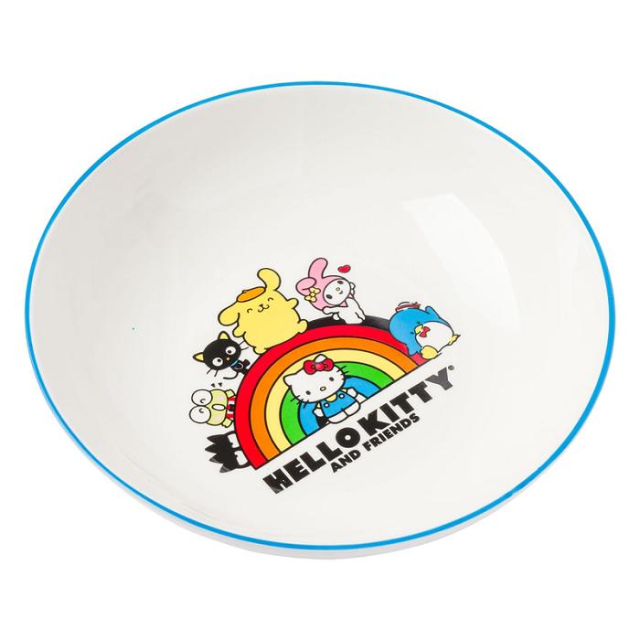 Blue Hello Kitty Hello Kitty and Friends Ceramic Dinner Bowl (Rainbow Parade) | CA_HK64123