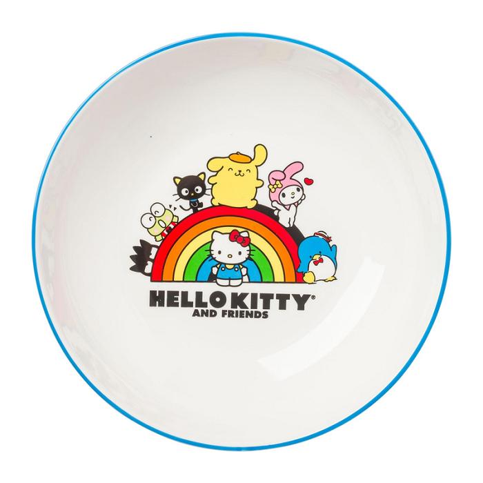 Blue Hello Kitty Hello Kitty and Friends Ceramic Dinner Bowl (Rainbow Parade) | CA_HK64123