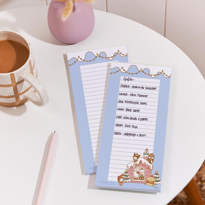 Blue Hello Kitty Hello Kitty and Friends x Erin Condren Holiday List Notepad 2-Piece Set | CA_HK15363