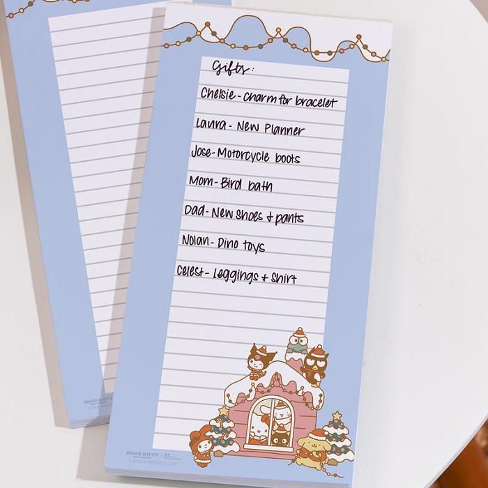 Blue Hello Kitty Hello Kitty and Friends x Erin Condren Holiday List Notepad 2-Piece Set | CA_HK15363