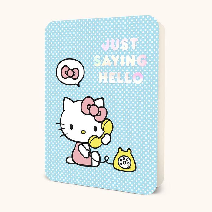 Blue Hello Kitty Hello Kitty x Studio Oh! Just Saying Hello Deluxe Greeting Card | CA_HK10899