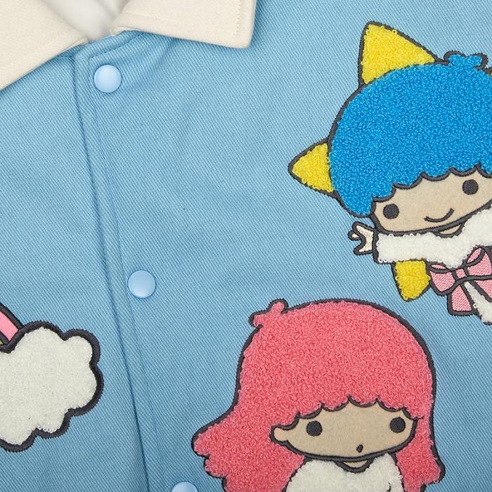 Blue Hello Kitty LittleTwinStars x Dumbgood Varsity Jacket | CA_HK54698