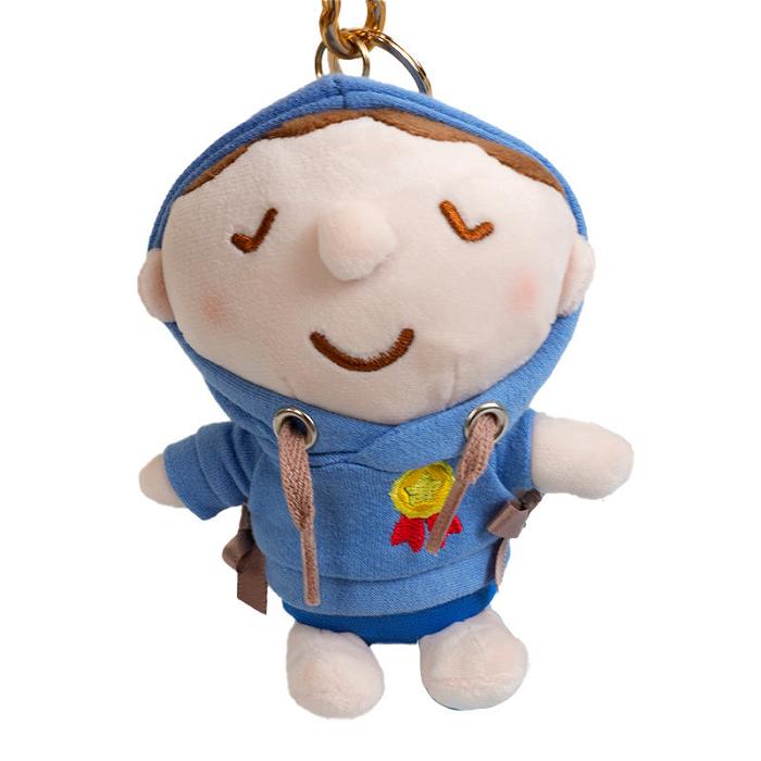 Blue Hello Kitty Minna No Tabo Plush Mascot Keychain (Cozy Hoodie Series) | CA_HK49945