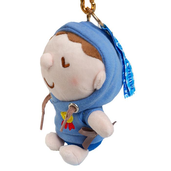 Blue Hello Kitty Minna No Tabo Plush Mascot Keychain (Cozy Hoodie Series) | CA_HK49945