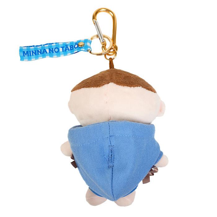 Blue Hello Kitty Minna No Tabo Plush Mascot Keychain (Cozy Hoodie Series) | CA_HK49945