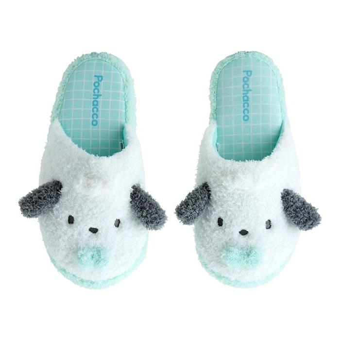 Blue Hello Kitty Pochacco Cozy Sherpa Adult Slippers | CA_HK19742